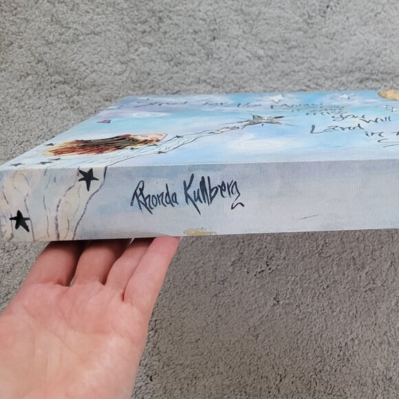 RHONDA KULLBERG Signed Hand Painted Inspirational Quotes Wall Art-Set of 3 - Picture 3 of 14